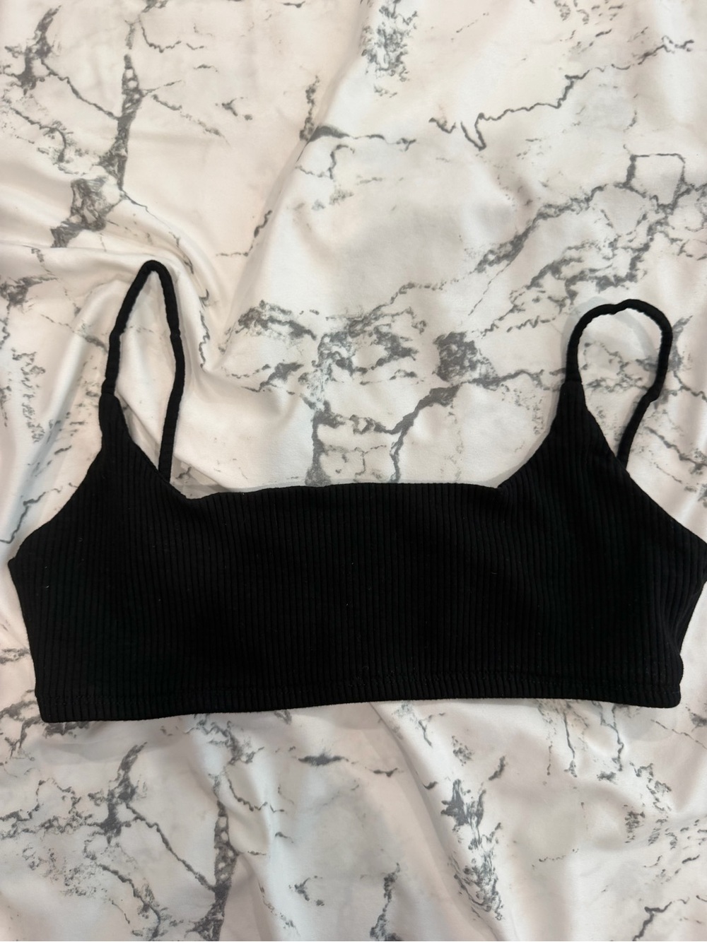 Black ribbed Tiger Friday dancewear top